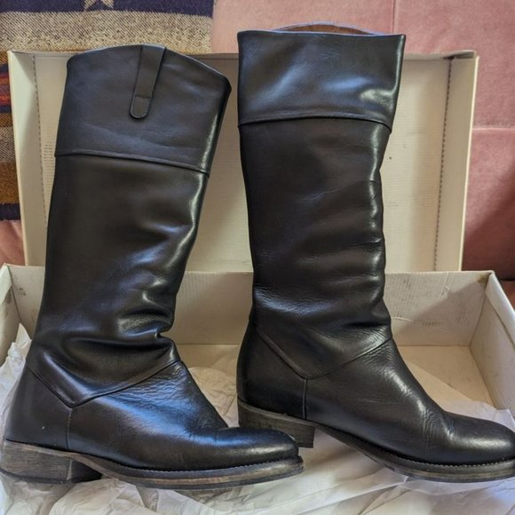 Gravity Pope Black Leather Riding Boots - Picture 1 of 3